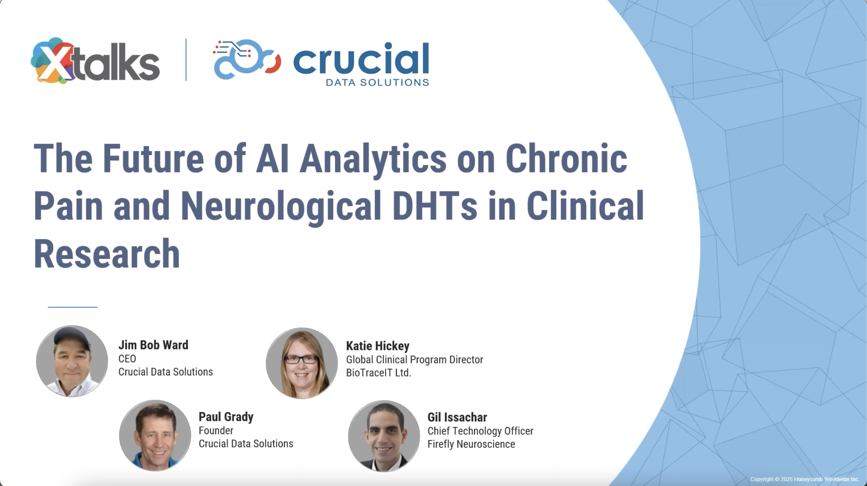 Webinar on the Future of AI Analytics and DHTs in pain and neuro clinical trials
